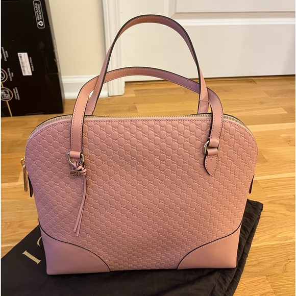 GENUINE, NEW! NEVER USED!! Gucci satchel in dusty pink. - Picture 2 of 15